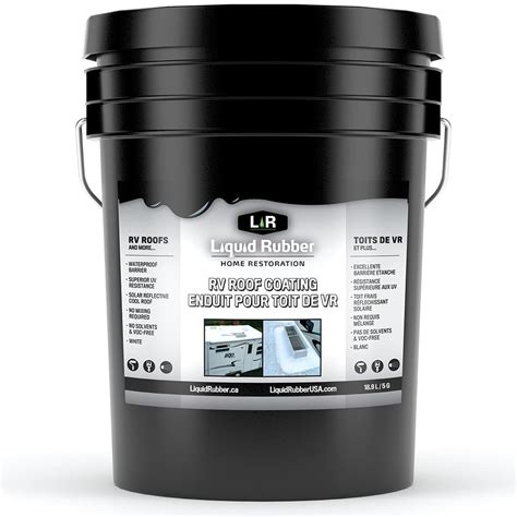 liquid rubber rv roof coating|Liquid Rubber RV Roof Coating, Brilliant White, 5 Gal.